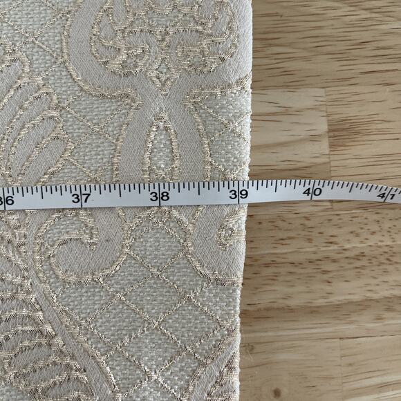 Belle Badgley Mischka Metallic Jaquard Rose Gold Ivory Dress Womens Size 10 - Picture 6 of 10